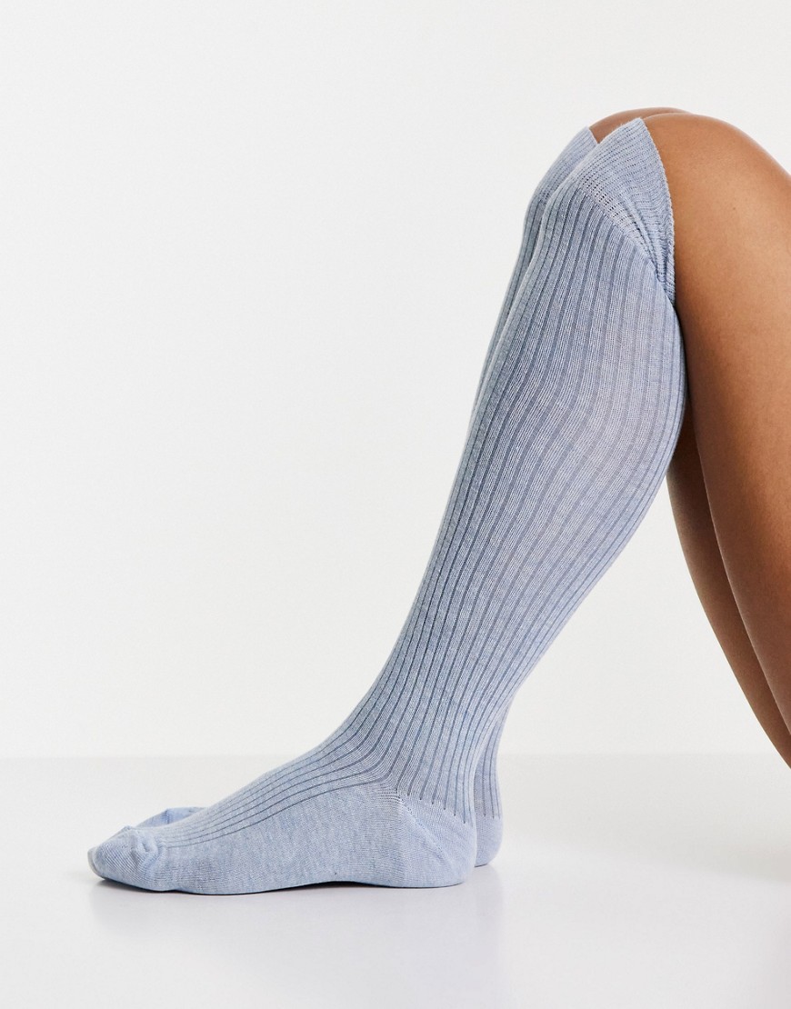 Damskie niebieskie melanżowe zakolanówki one size Damskie-niebieskie-melanzowe-zakolanowki-one-size