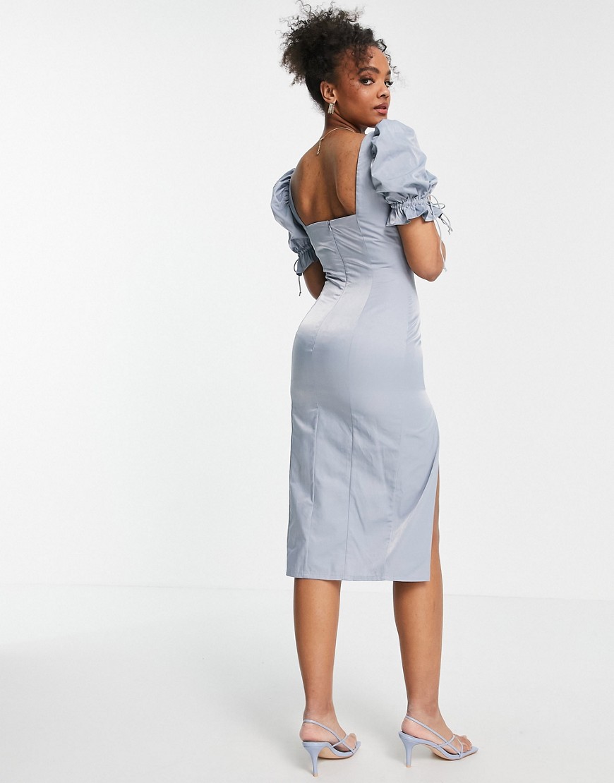 Elegancka-szara-sukienka-midi-z-bufkami-i-rozcieciem-32-1 Elegancka-szara-sukienka-midi-z-bufkami-i-rozcieciem-32