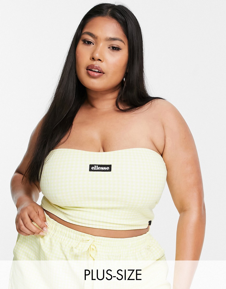 Ellesse damski żółty top bandeau w kratkę plus size 48 Ellesse-damski-zolty-top-bandeau-w-kratke-plus-size-48