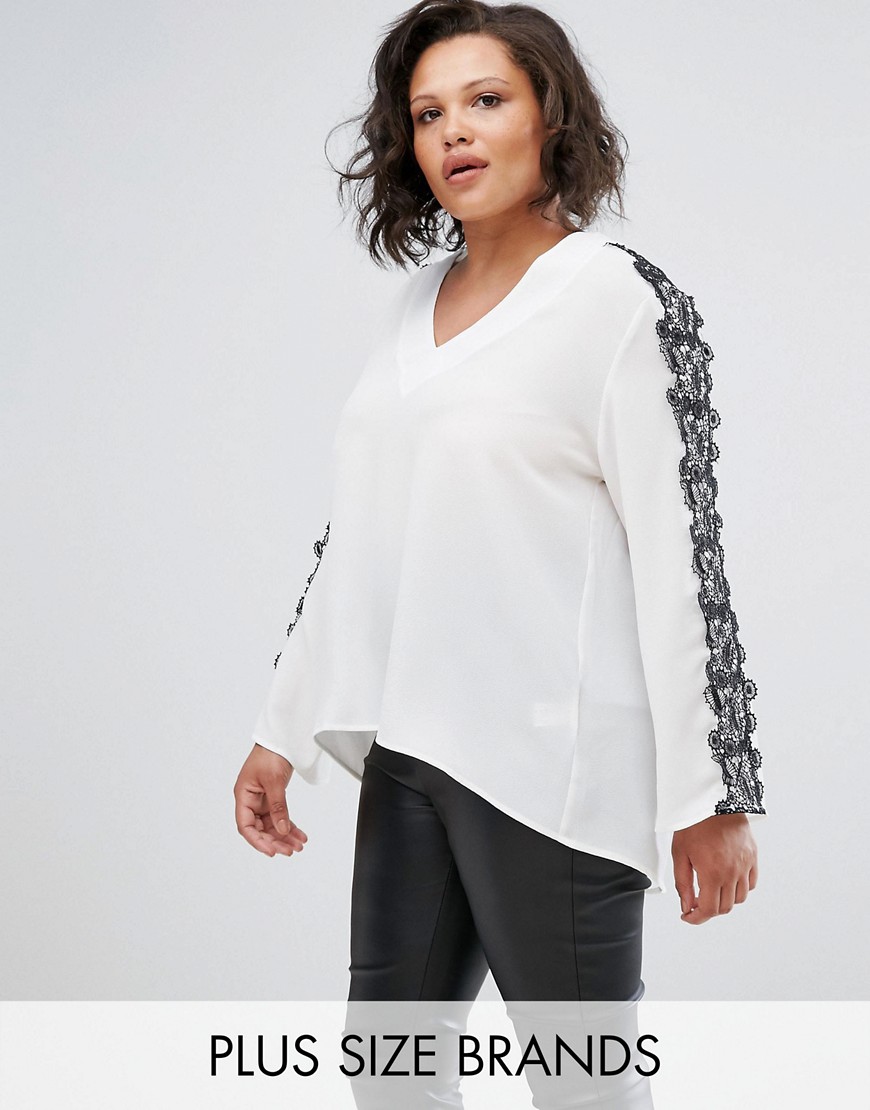 Elvi-Bialy-Top-Bluzka-plus-size-z-czarna-koronka-XL-42-1 Elvi-Bialy-Top-Bluzka-plus-size-z-czarna-koronka-XL-42