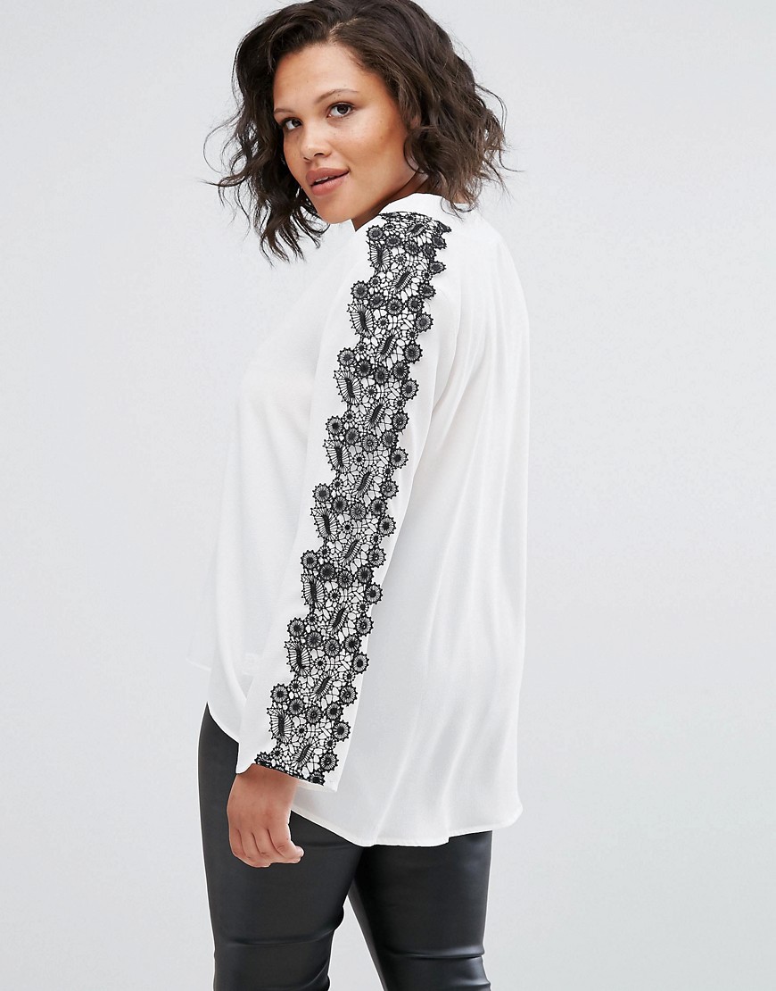 Elvi-Bialy-Top-Bluzka-plus-size-z-czarna-koronka-XL-42-2 Elvi-Bialy-Top-Bluzka-plus-size-z-czarna-koronka-XL-42