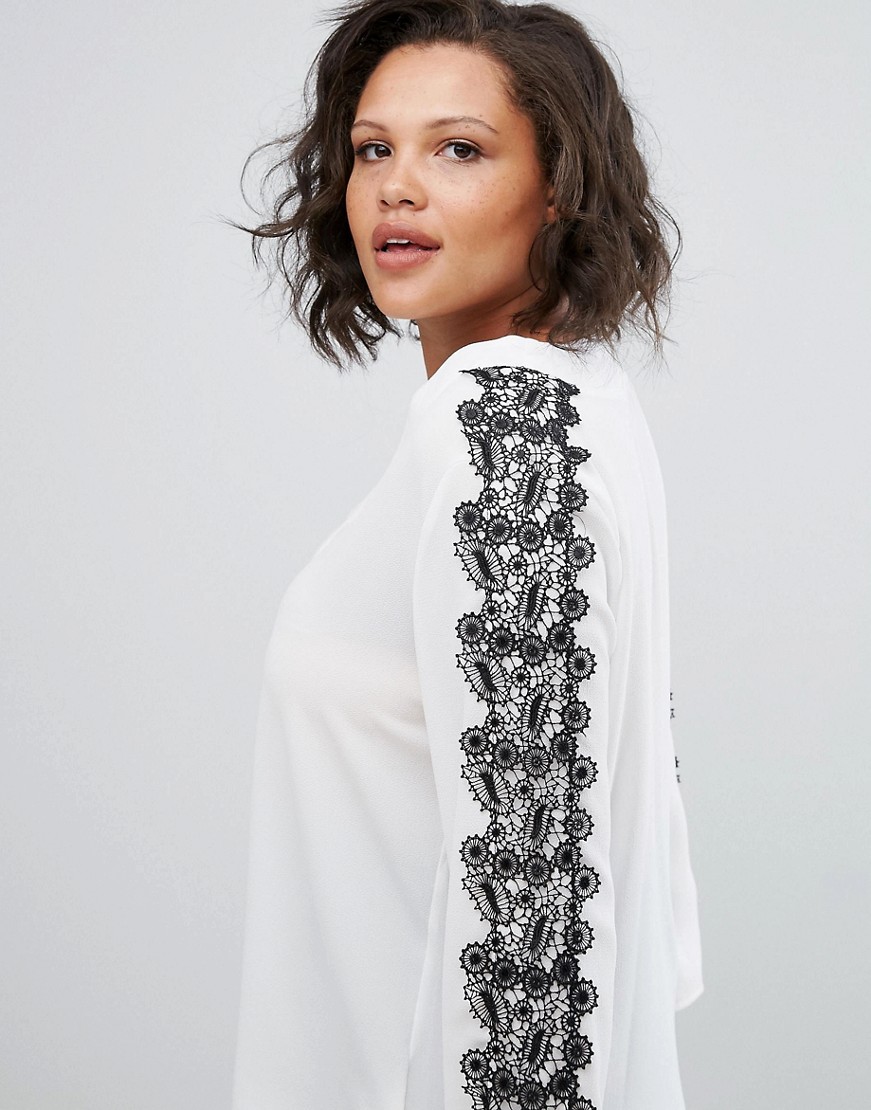 Elvi-Bialy-Top-Bluzka-plus-size-z-czarna-koronka-XL-42-3 Elvi-Bialy-Top-Bluzka-plus-size-z-czarna-koronka-XL-42