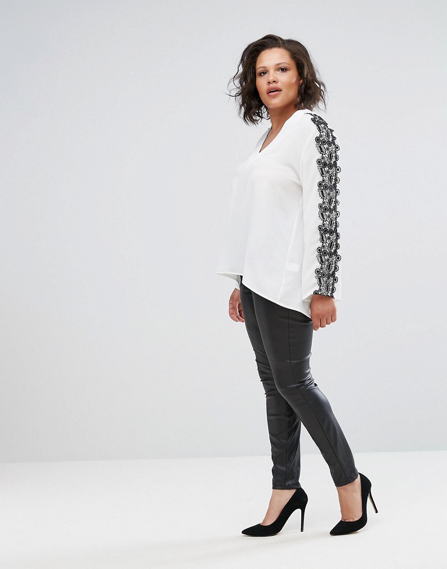 Elvi-Bialy-Top-Bluzka-plus-size-z-czarna-koronka-XL-42-4 Elvi-Bialy-Top-Bluzka-plus-size-z-czarna-koronka-XL-42