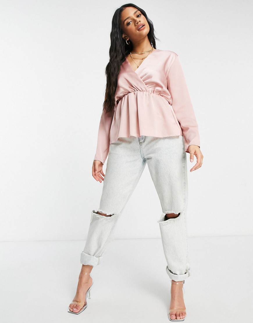 Femme-Luxe-rozowa-satynowa-kopertowa-bluzka-defekt-40-3 Femme-Luxe-rozowa-satynowa-kopertowa-bluzka-defekt-40