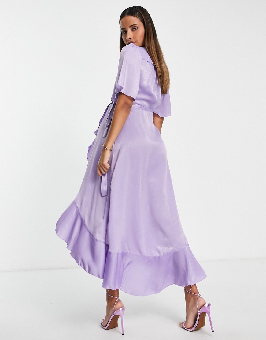 Flounce-London-Maternity-liliowa-satynowa-sukienka-midi-o-kopertowym-kroju-S-1 Flounce-London-Maternity-liliowa-satynowa-sukienka-midi-o-kopertowym-kroju-S