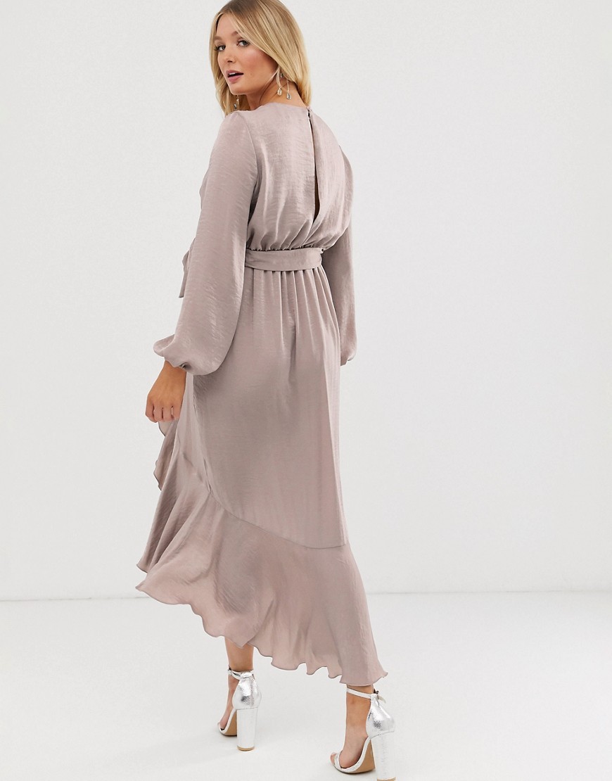 Flounce-London-Satynowa-Sukienka-ciazowa-na-zakladke-z-przodu-L-40-1 Flounce-London-Satynowa-Sukienka-ciazowa-na-zakladke-z-przodu-L-40