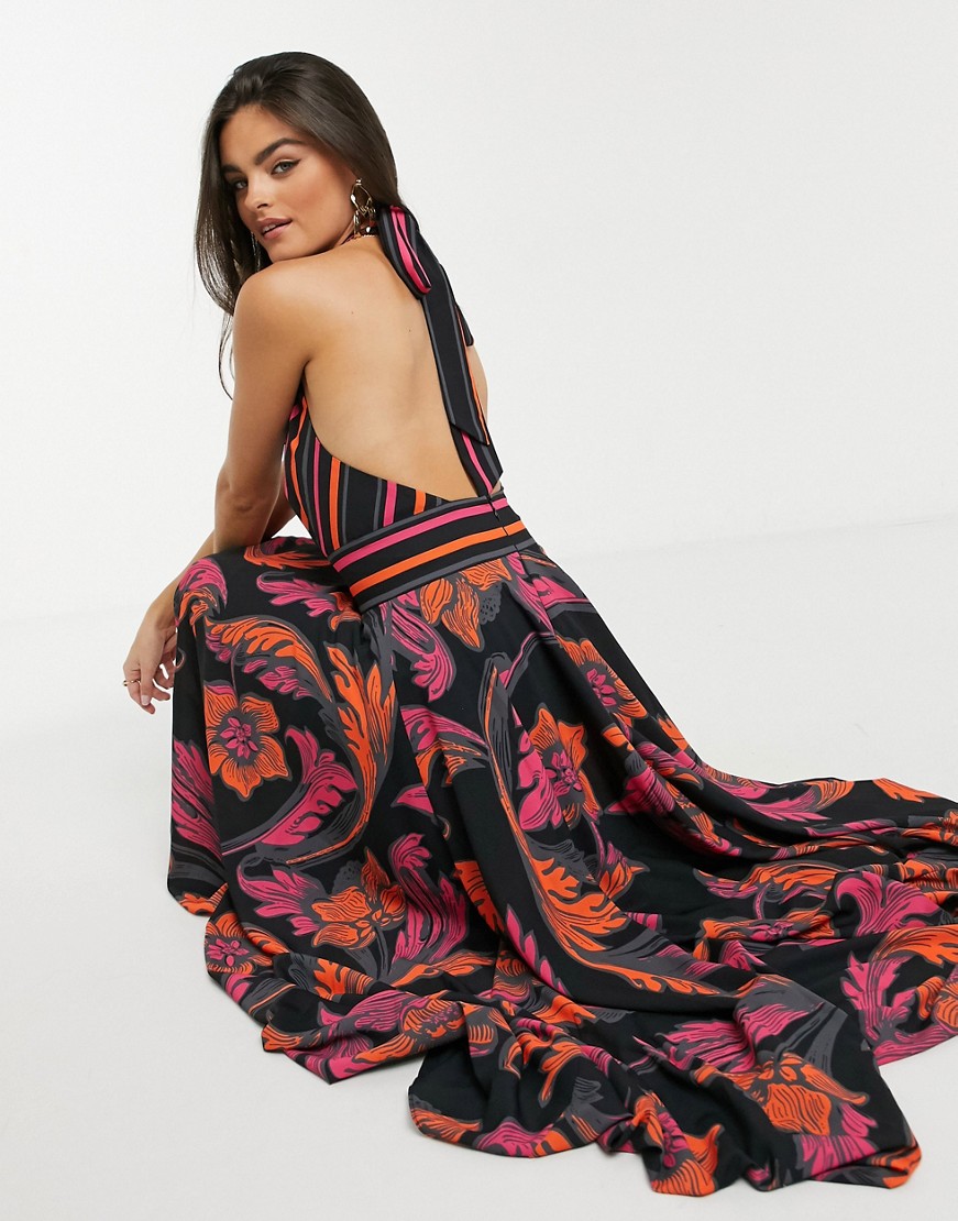 Forever Unique Sukienka maxi czarna w kwiaty 38 Forever-Unique-Sukienka-maxi-czarna-w-kwiaty-38