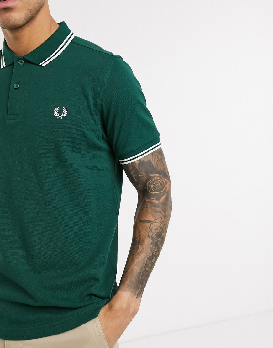 Fred-Perry-zielona-koszulka-polo-z-podwojna-lamowka-M-2 Fred-Perry-zielona-koszulka-polo-z-podwojna-lamowka-M