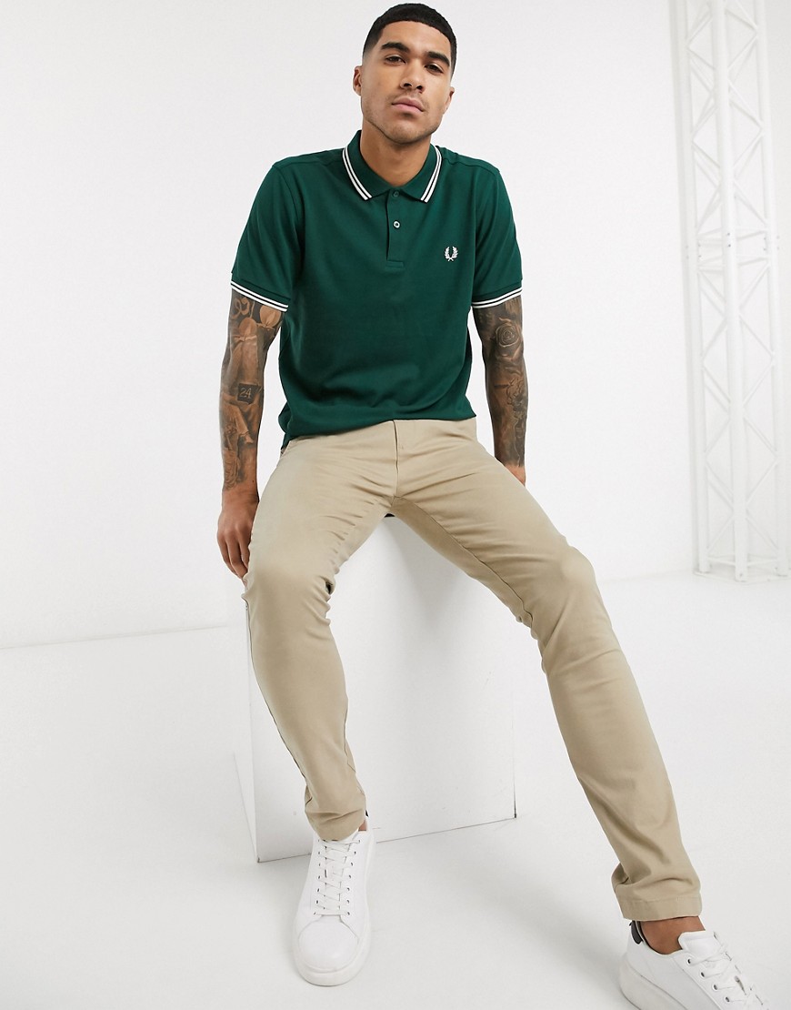 Fred-Perry-zielona-koszulka-polo-z-podwojna-lamowka-M-3 Fred-Perry-zielona-koszulka-polo-z-podwojna-lamowka-M