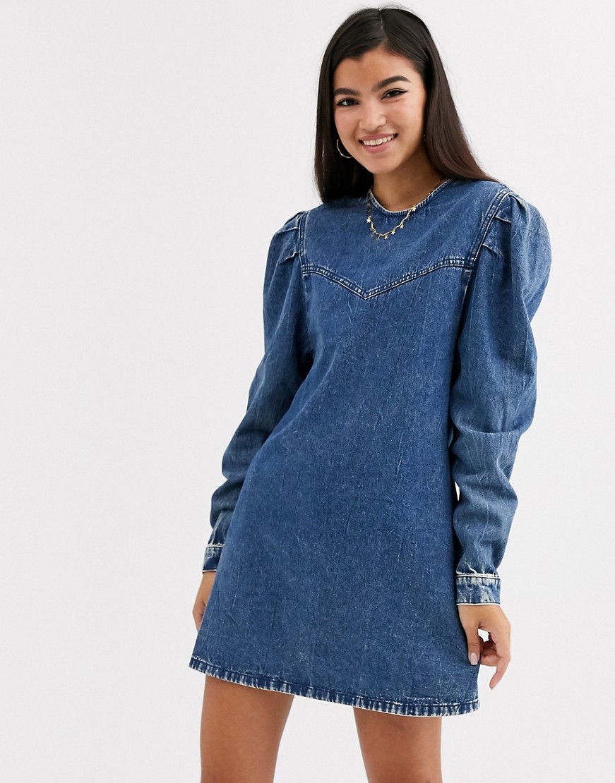 Free People Jeansowa prosta sukienka 34 Free-People-Jeansowa-prosta-sukienka-34