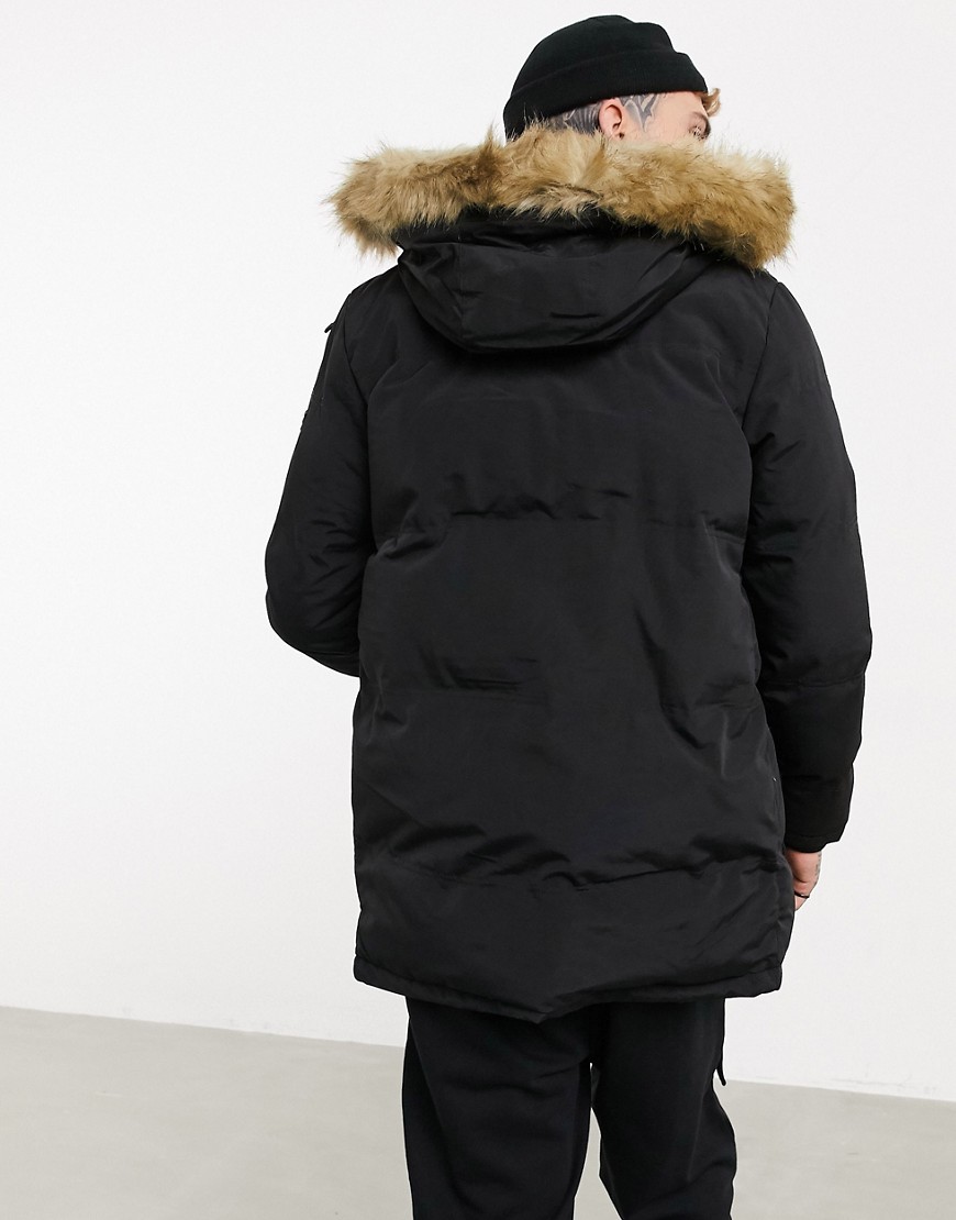 Good-For-Nothing-czarna-meska-dwuwarstwowa-parka-z-kapturem-wykonczonym-sztucznym-futerkiem-XL-1 Good-For-Nothing-czarna-meska-dwuwarstwowa-parka-z-kapturem-wykonczonym-sztucznym-futerkiem-XL