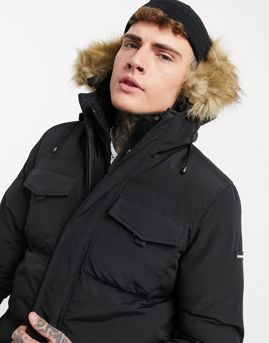 Good-For-Nothing-czarna-meska-dwuwarstwowa-parka-z-kapturem-wykonczonym-sztucznym-futerkiem-XL-2 Good-For-Nothing-czarna-meska-dwuwarstwowa-parka-z-kapturem-wykonczonym-sztucznym-futerkiem-XL