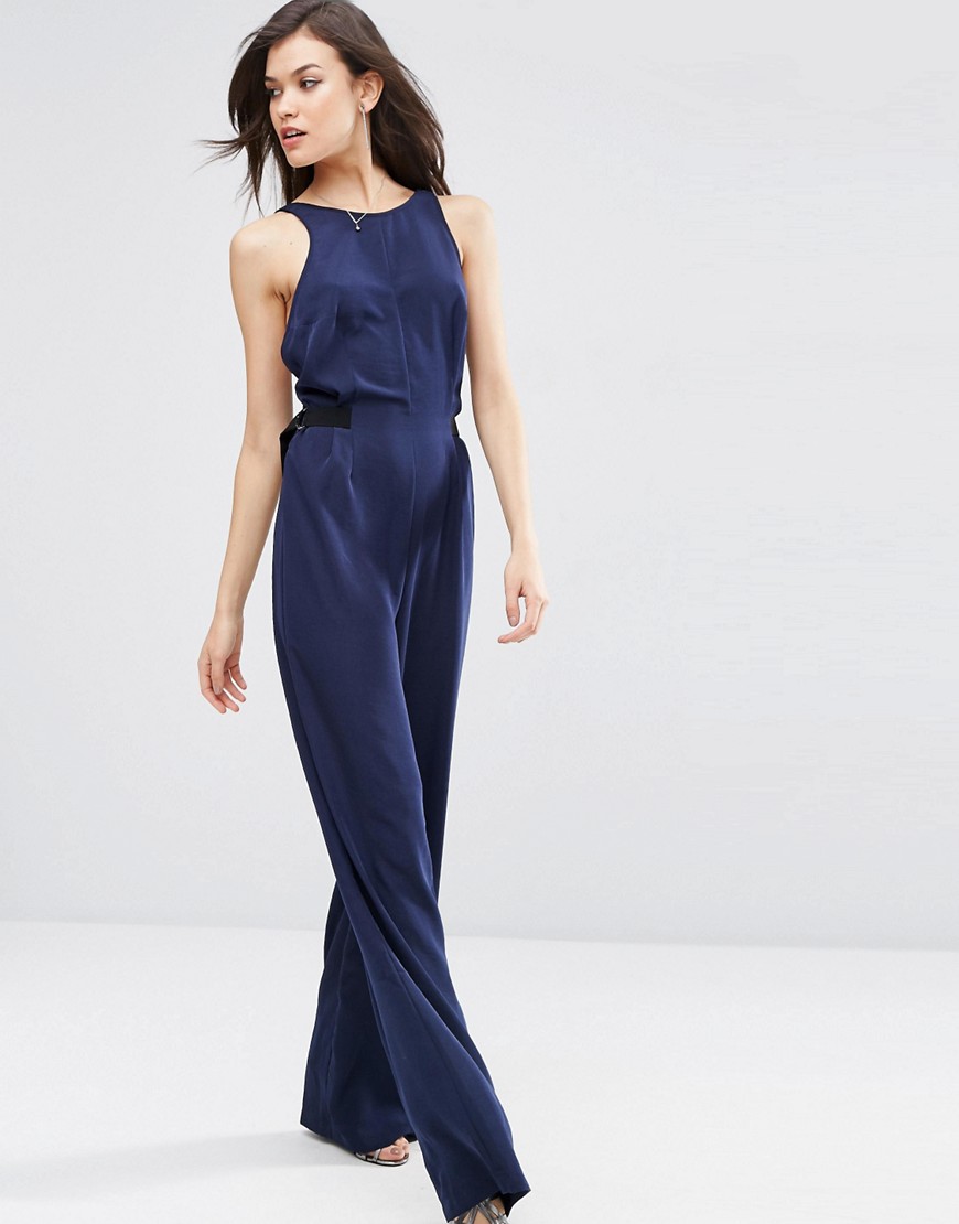 Granatowy-Kombinezon-elegancki-ramiaczka-S-36-3 Granatowy-Kombinezon-elegancki-ramiaczka-S-36