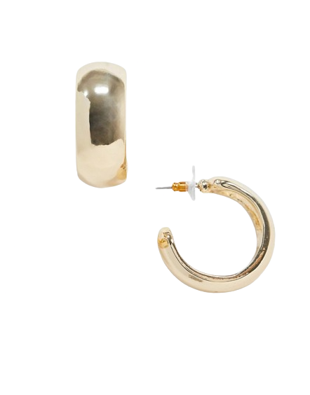 Grube kolczyki-koła 30 mm w kolorze złotym one size