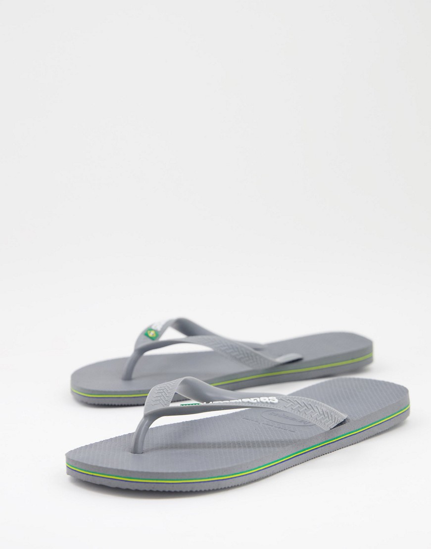 Havaianas japonki szare męskie płaskie z logo 41-42 Havaianas-japonki-szare-meskie-z-logo-41-42