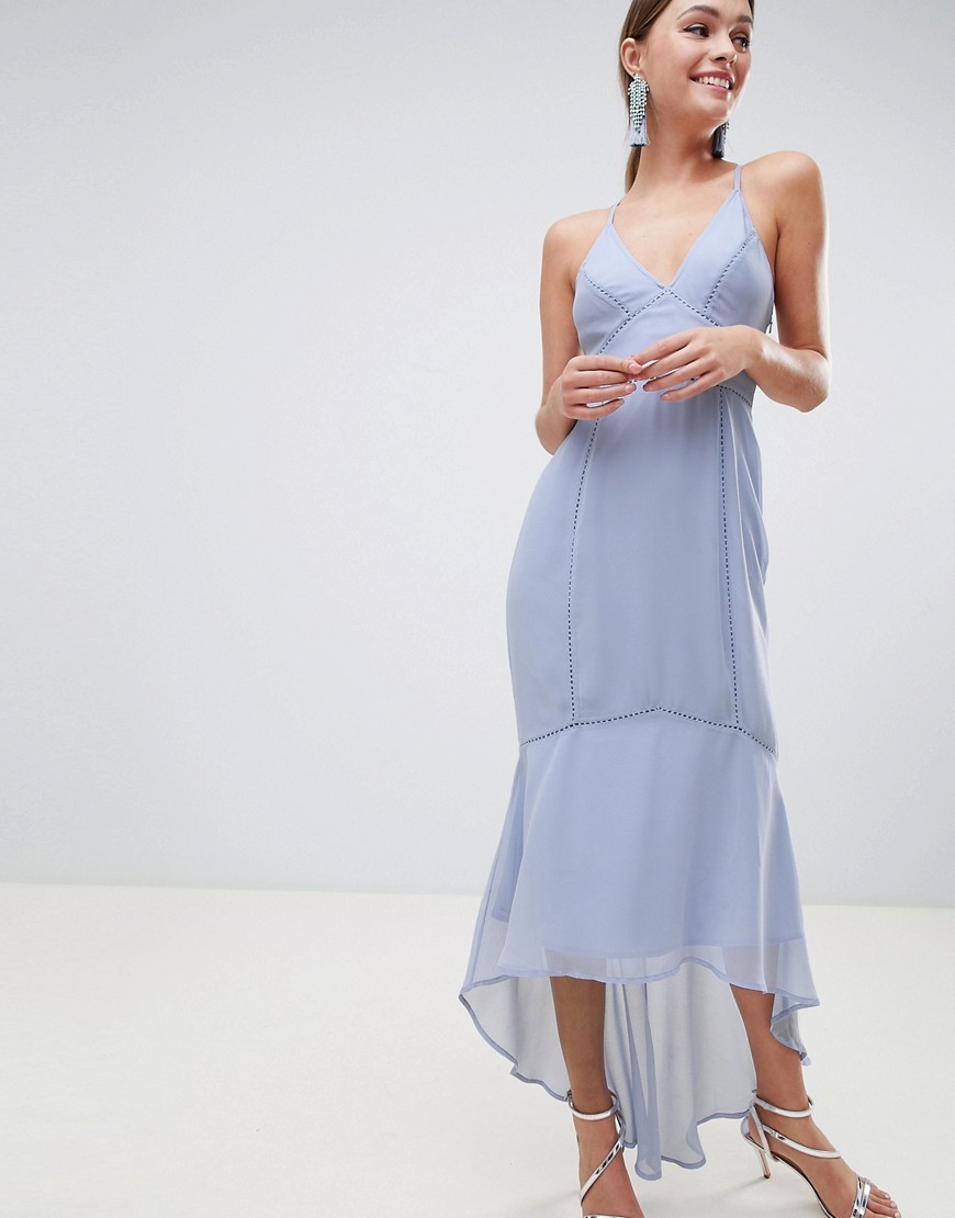 Pastel Niebieska Sukienka midi ramiączka defekt M 38 I18-Pastel-Niebieska-Sukienka-midi-ramiaczka-M-38