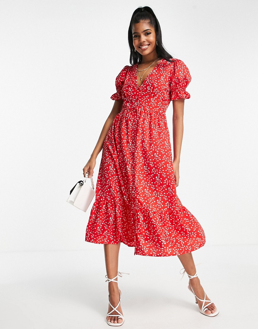 In The Style x Jac Jossa Exclusive Czerwona sukienka midi w drobny wzór DEFEKT 40 In-The-Style-x-Jac-Jossa-Exclusive-Czerwona-sukienka-midi-w-drobny-wzor-40