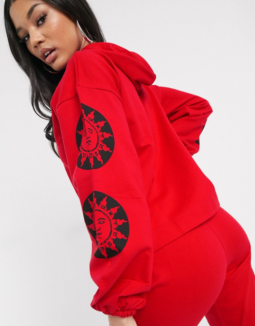 Influence-Czerwona-Bluza-damska-z-kapturem-i-printem-XL-42-1 Influence-Czerwona-Bluza-damska-z-kapturem-i-printem-XL-42