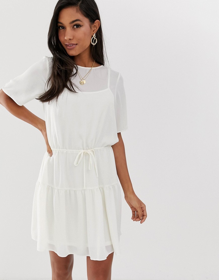 Ivory-Sukienka-mini-warstwowa-M-38-3 Ivory-Sukienka-mini-warstwowa-M-38
