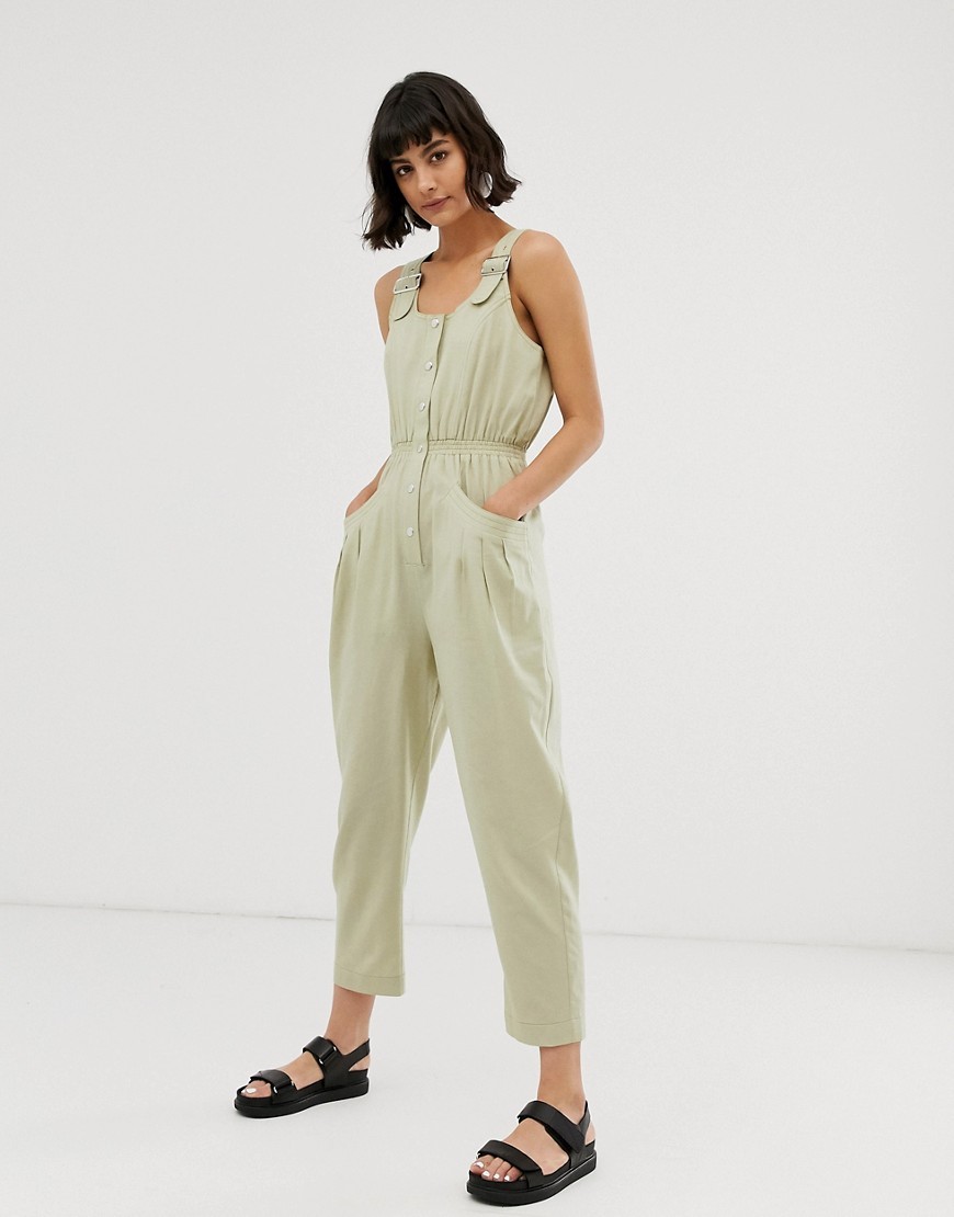 Jasny-khaki-Kombinezon-zapinane-szelki-L-40-3 Jasny-khaki-Kombinezon-zapinane-szelki-L-40
