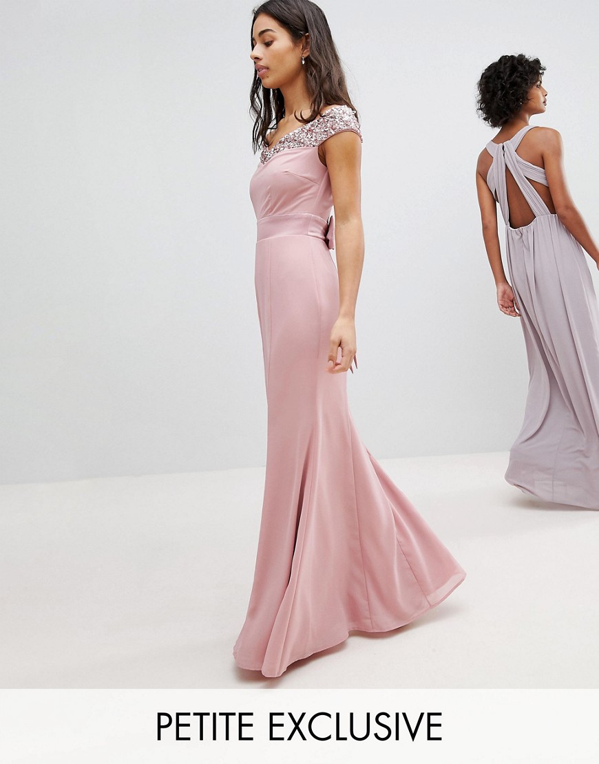 Maya Petite Różowa Sukienka maxi cekinowa ciążowa defekt XS 34 K19-Maya-Petite-Rozowa-Sukienka-maxi-cekinowa-XS-34