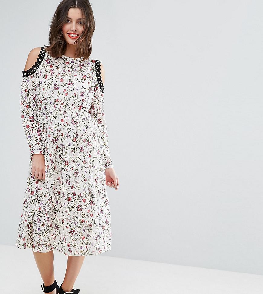 PETITE Sukienka midi z printem XS 34 K19-PETITE-Sukienka-midi-z-printem-defekt-XS-34
