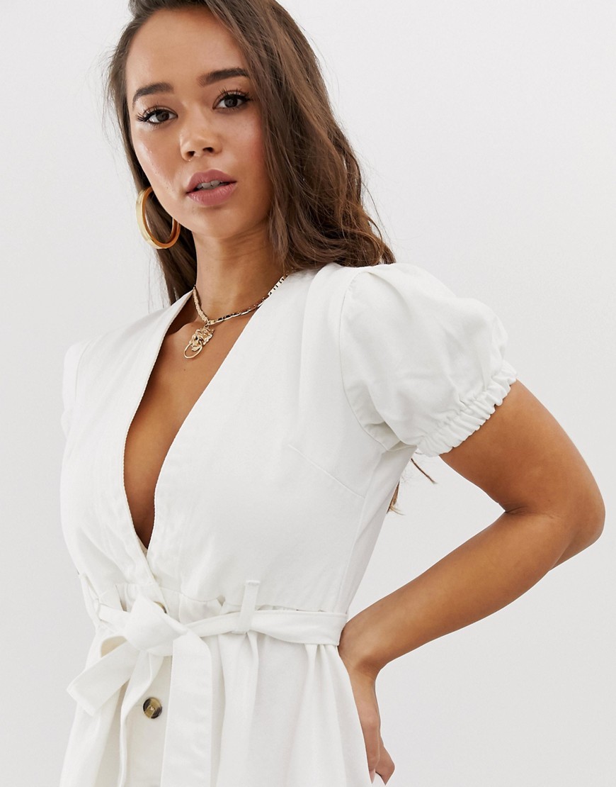 K22-Boohoo-biala-jeansowa-Sukienka-mini-dekolt-v-L-40-2 K22-Boohoo-biala-jeansowa-Sukienka-mini-dekolt-v-L-40