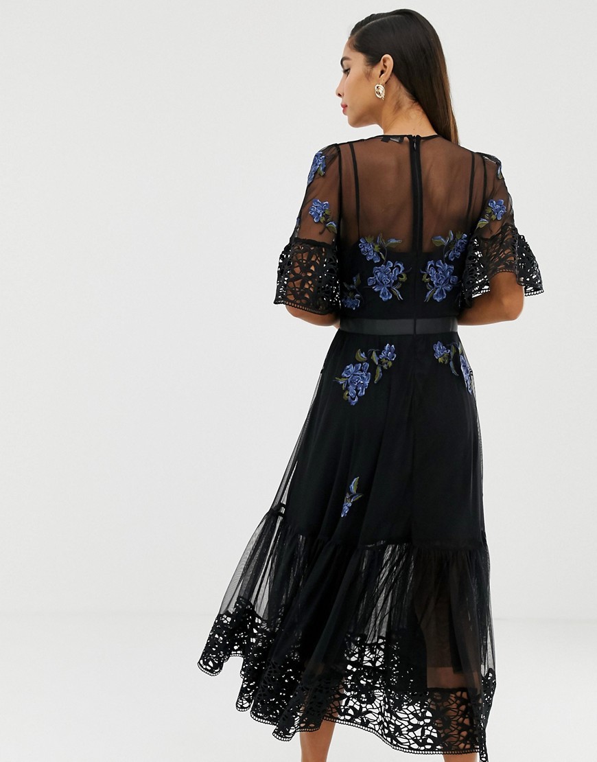 K22-French-Connection-Czarna-Dluga-Sukienka-w-kwiaty-XXL-44-3 K22-French-Connection-Czarna-Dluga-Sukienka-w-kwiaty-XXL-44