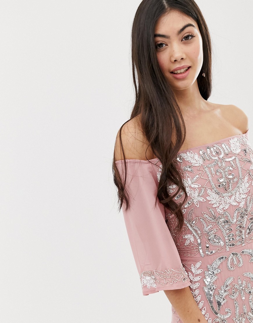 K22-Rozowa-Sukienka-maxi-zdobiona-petite-XS-34-2 K22-Rozowa-Sukienka-maxi-zdobiona-petite-XS-34