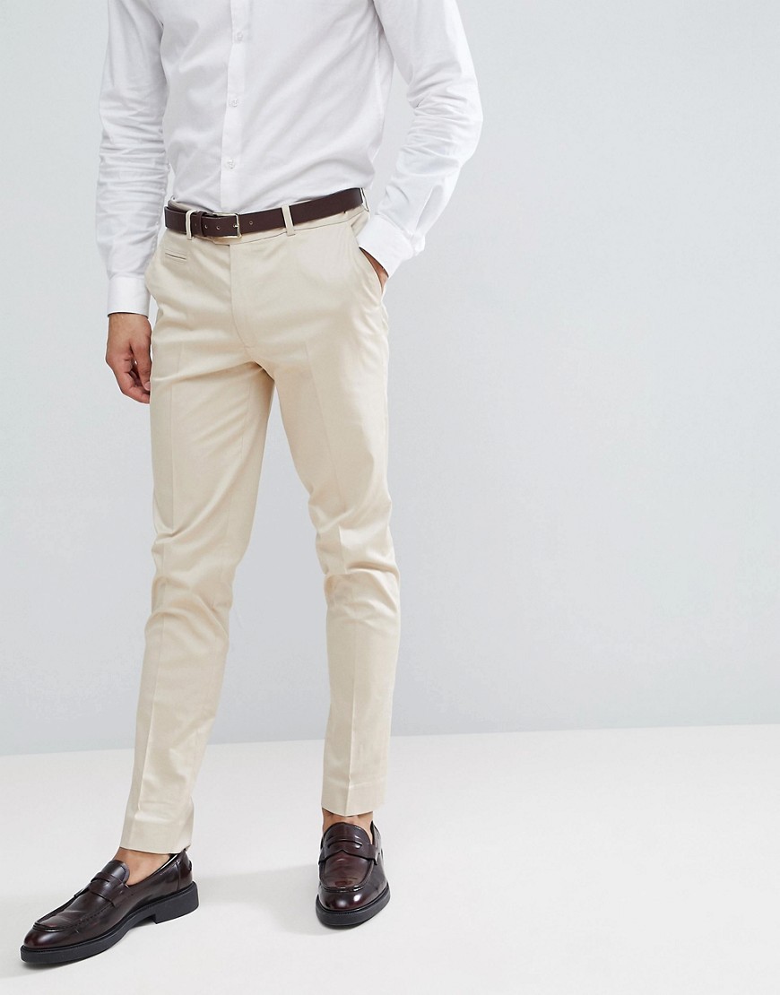 Stone Beżowe Spodnie eleganckie skinny satynowe W34 L30 K22-Stone-Bezowe-Spodnie-eleganckie-skinny-satynowe-W34-L30