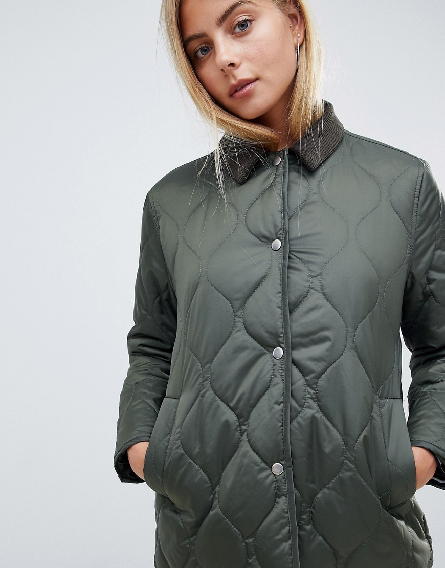 Khaki-Kurtka-pikowana-ocieplana-XL-42-2 Khaki-Kurtka-pikowana-ocieplana-XL-42
