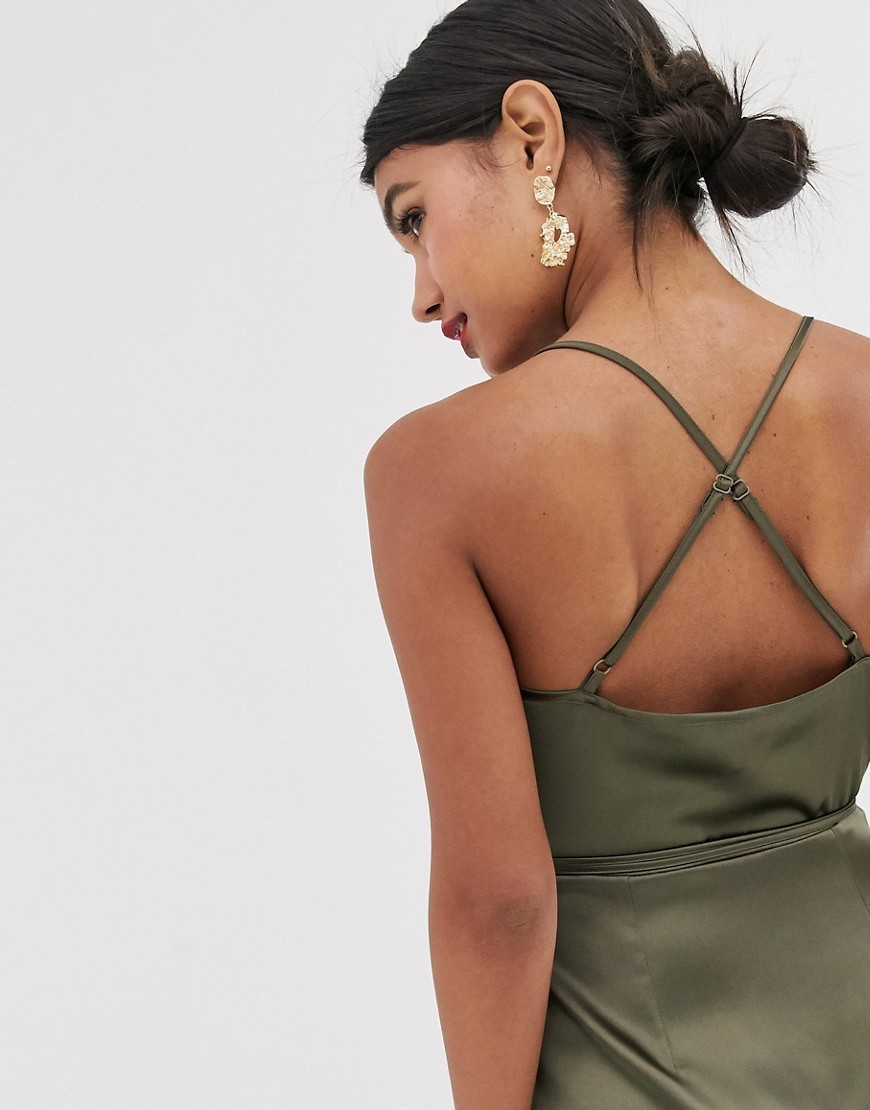 Khaki-Sukienka-midi-na-zakladke-satynowa-L-40-2 Khaki-Sukienka-midi-na-zakladke-satynowa-L-40