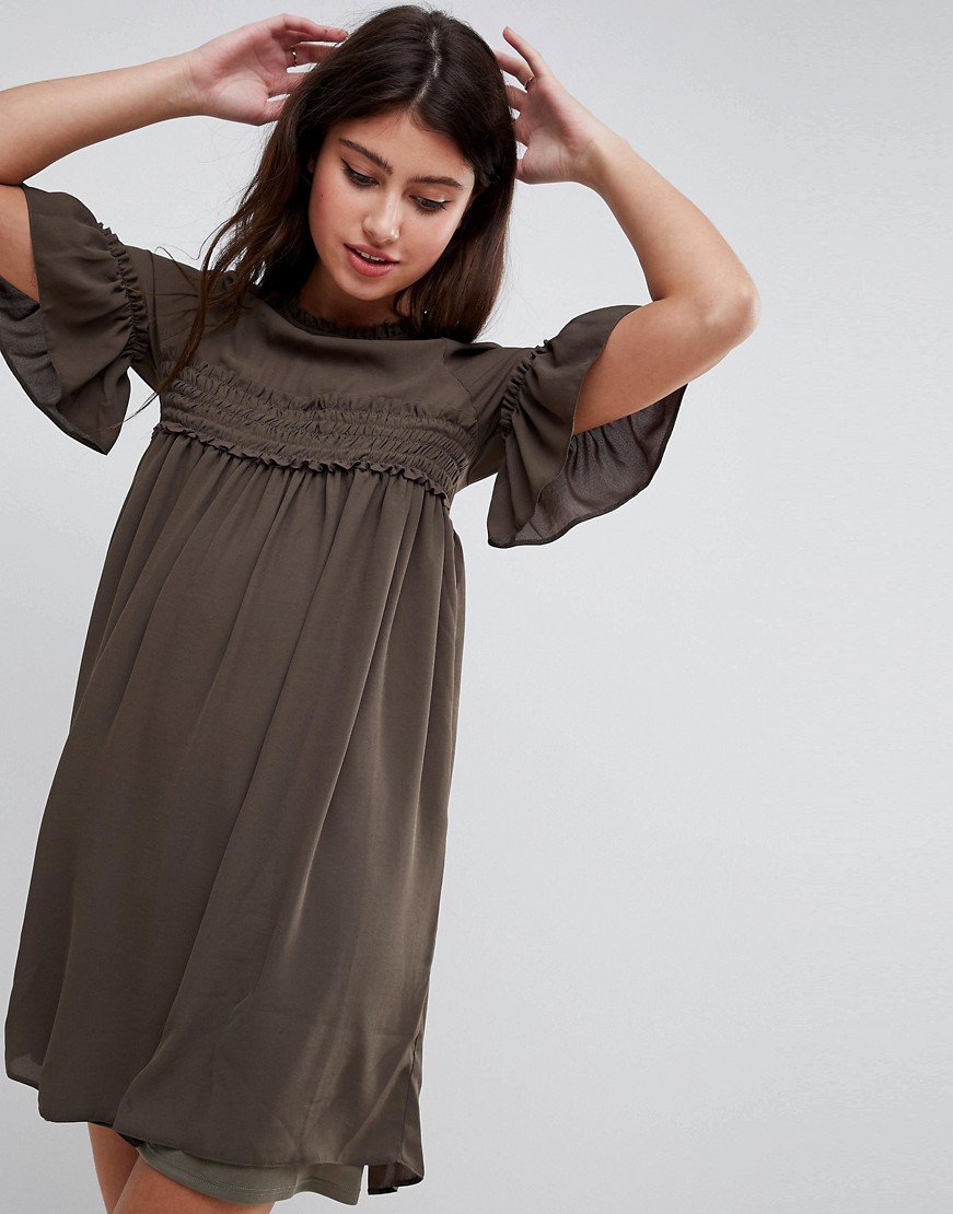 Khaki-Zielona-Sukienka-mini-XL-42-1 Khaki-Zielona-Sukienka-mini-XL-42