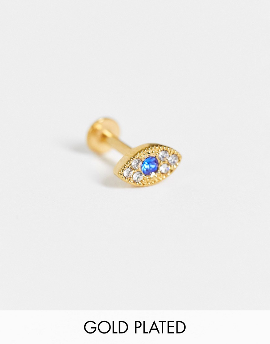 Kingsley Ryan Pozłacany kolczyk z motywem oka Kingsley-Ryan-Pozlacany-kolczyk-z-motywem-oka