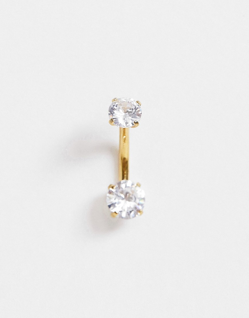 Kingsley Ryan złoty wkręt do pępka z kryształkami Kingsley-Ryan-zloty-wkret-do-pepka-z-krysztalkami