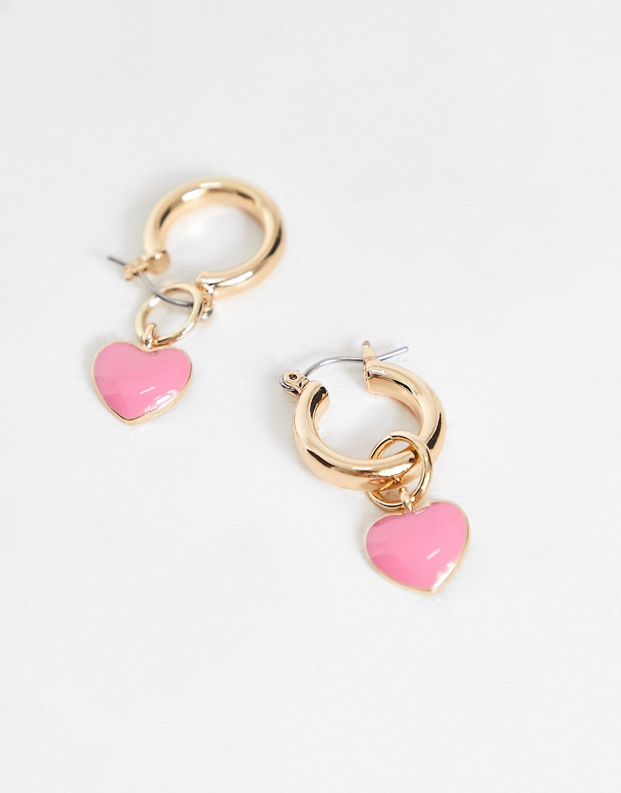 Kolczyki-kola-z-zawieszka-z-rozowym-serduszkiem-1 Kolczyki-kola-z-zawieszka-z-rozowym-serduszkiem