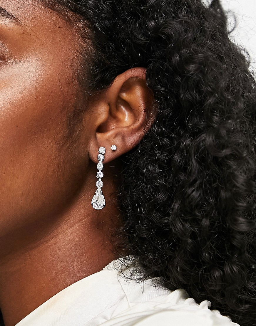 Krystal Srebrne wiszące kolczyki z kryształkami Krystal-Srebrne-wiszace-kolczyki-z-krysztalkami