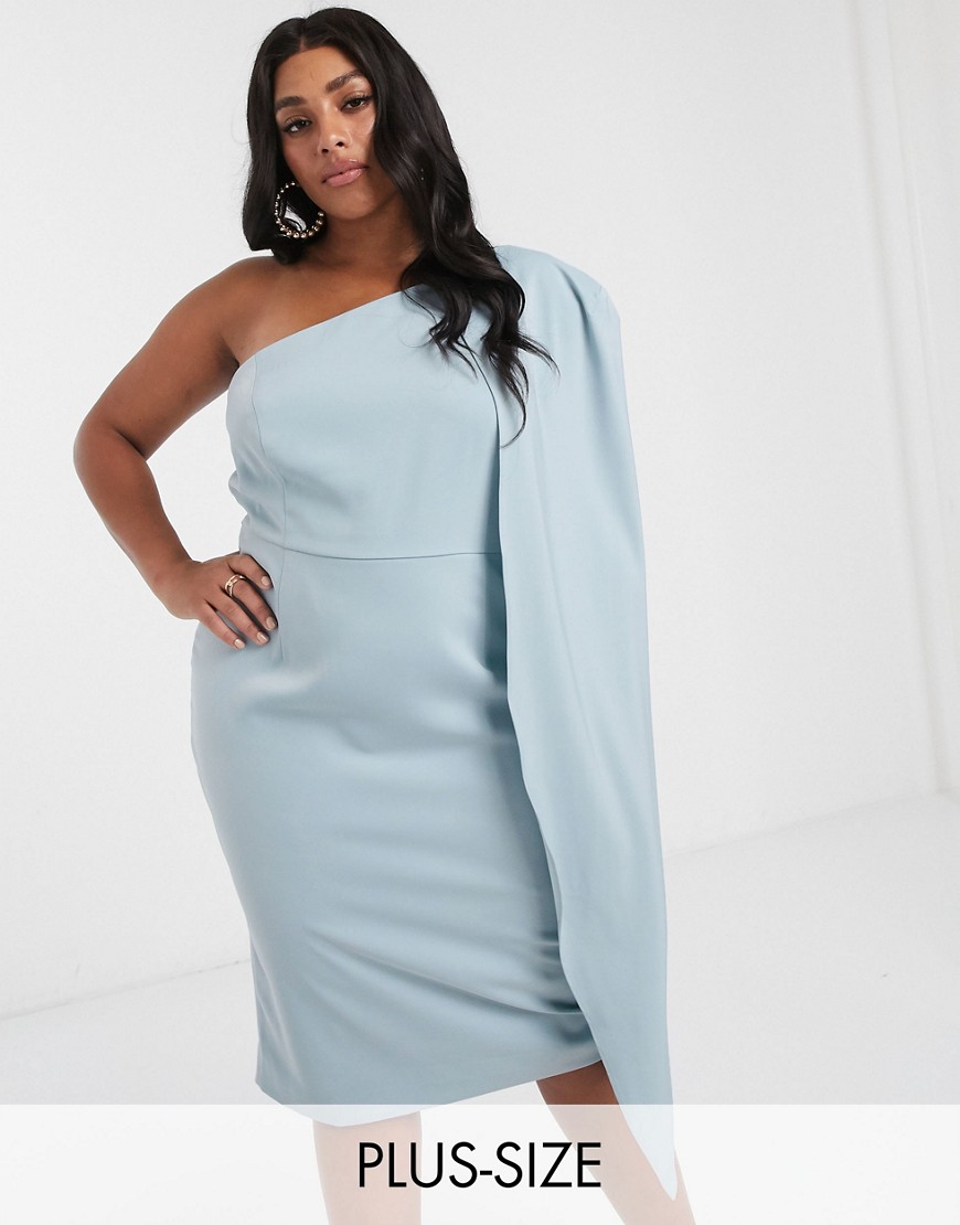 Lavish Alice Sukienka midi plus size niebieska 50 Lavish-Alice-Sukienka-midi-plus-size-niebieska-50