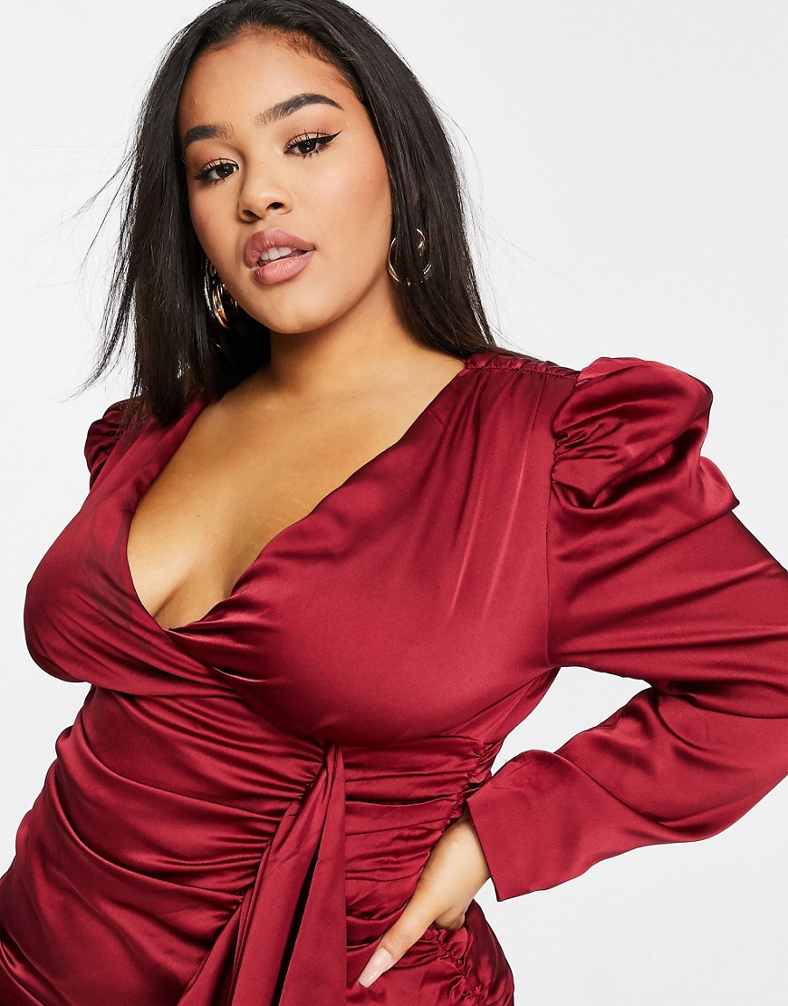 Lavish-Alice-bordowa-marszczona-satynowa-sukienka-mini-defekt-L-2 Lavish-Alice-bordowa-marszczona-satynowa-sukienka-mini-defekt-L