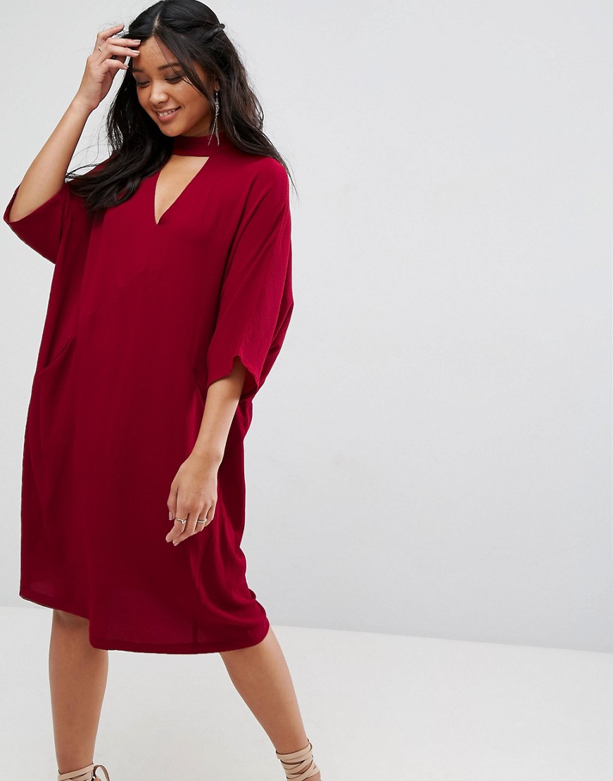 Liquorish-sukienka-midi-oversize-bordowa-DEFEKT-S-36-1 Liquorish-sukienka-midi-oversize-bordowa-DEFEKT-S-36