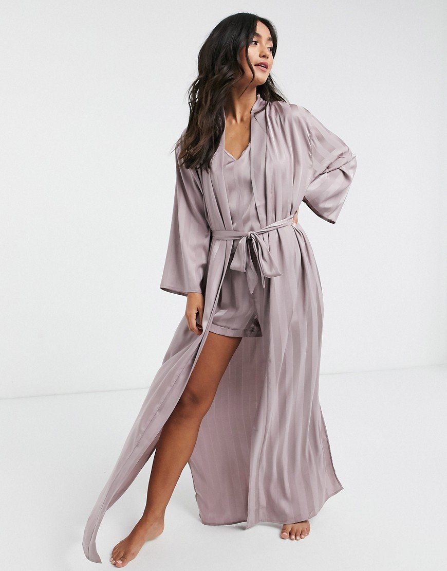 Loungeable żakardowy szlafrok maxi w pasy damskie różowe 38 Loungeable-zakardowe-kimono-maxi-w-pasy-damskie-rozowe-38