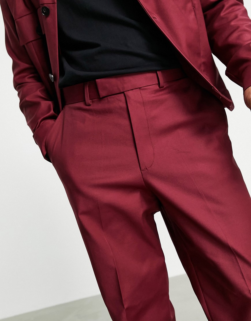 Meskie-bordowe-eleganckie-spodnie-z-szerokimi-nogawkami-W30-L30-2 Meskie-bordowe-eleganckie-spodnie-z-szerokimi-nogawkami-W30-L30