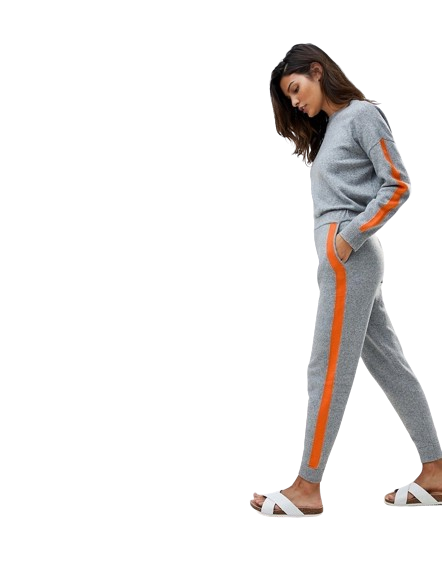 Micha Lounge Szary Sweter oversize ze wstawkami używany prany L