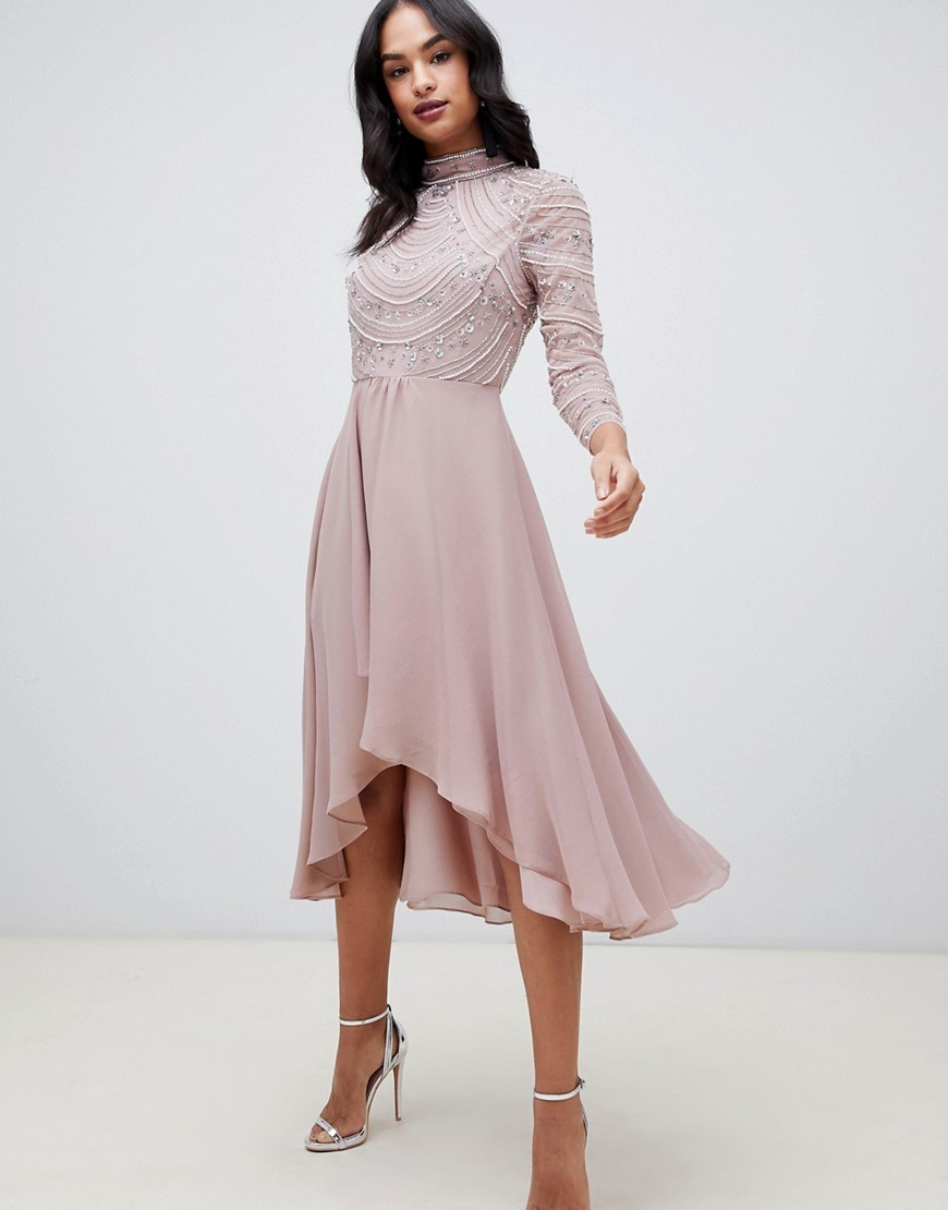 Mink-Sukienka-midi-zdobiona-w-koraliki-S-36-3 Mink-Sukienka-midi-zdobiona-w-koraliki-S-36