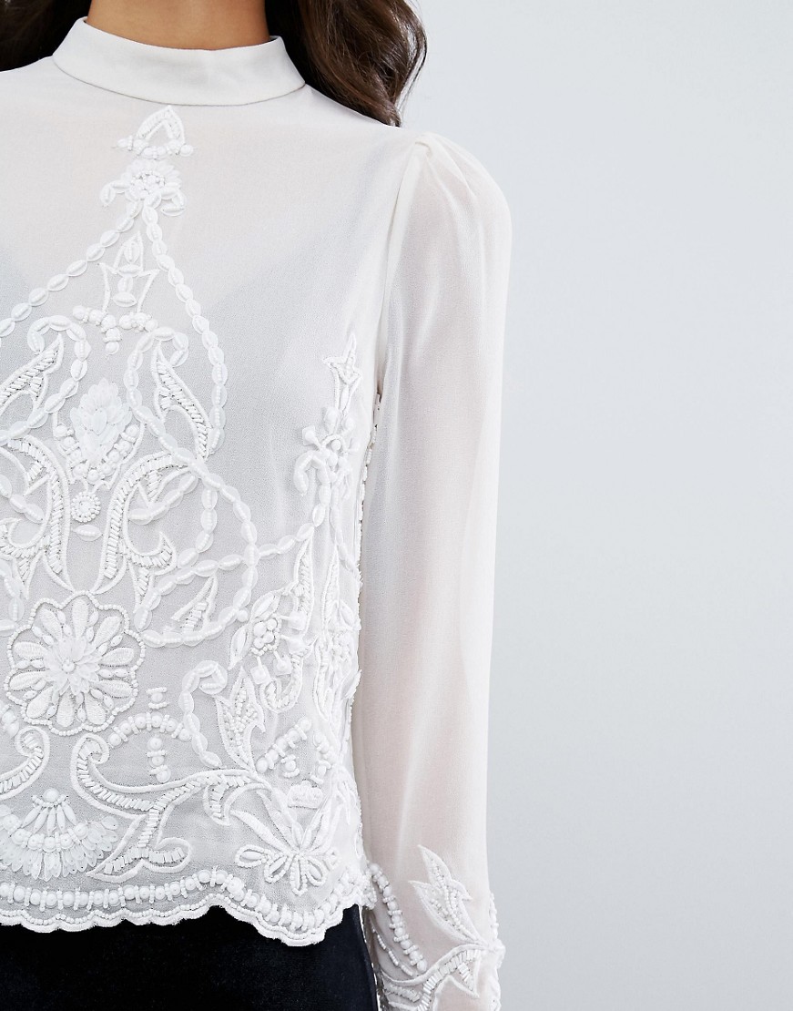 Miss-Selfridge-Ecrue-Kremowa-Bluzka-korale-defekt-M-38-3 Miss-Selfridge-Ecrue-Kremowa-Bluzka-korale-defekt-M-38