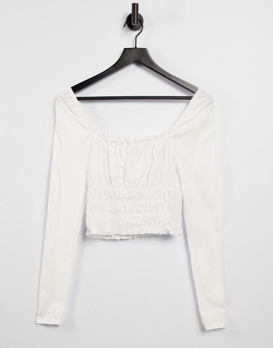 Miss-Selfridge-bialy-marszczony-top-z-kwadratowym-dekoltem-defekt-38-1 Miss-Selfridge-bialy-marszczony-top-z-kwadratowym-dekoltem-defekt-38