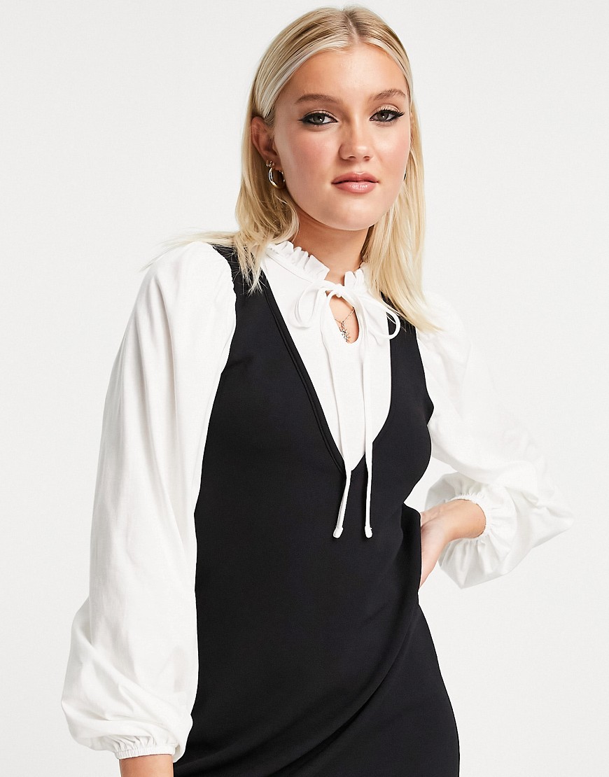 Miss-Selfridge-czarna-sukienka-na-szelkach-2-w-1-S-2 Miss-Selfridge-czarna-sukienka-na-szelkach-2-w-1-S