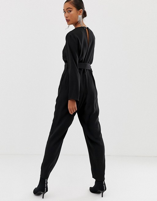 Miss-Selfridge-czarny-Kombinezon-z-paskiem-XXS-32-1 Miss-Selfridge-czarny-Kombinezon-z-paskiem-XXS-32