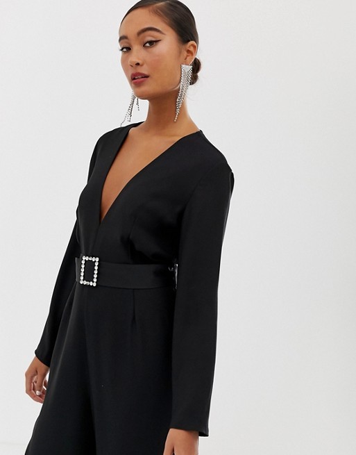 Miss-Selfridge-czarny-Kombinezon-z-paskiem-XXS-32-2 Miss-Selfridge-czarny-Kombinezon-z-paskiem-XXS-32