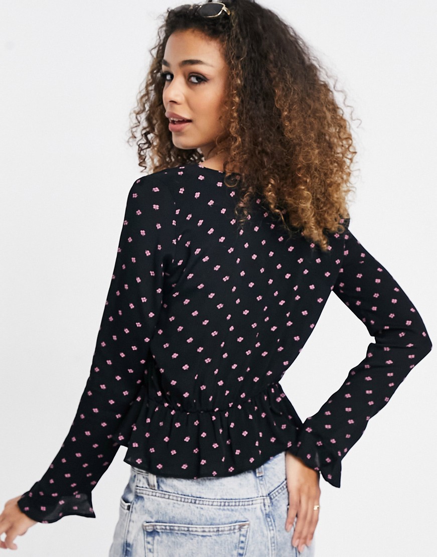 Miss-Selfridge-damska-czarna-bluzka-w-kwiaty-z-falbana-XL-1 Miss-Selfridge-damska-czarna-bluzka-w-kwiaty-z-falbana-XL
